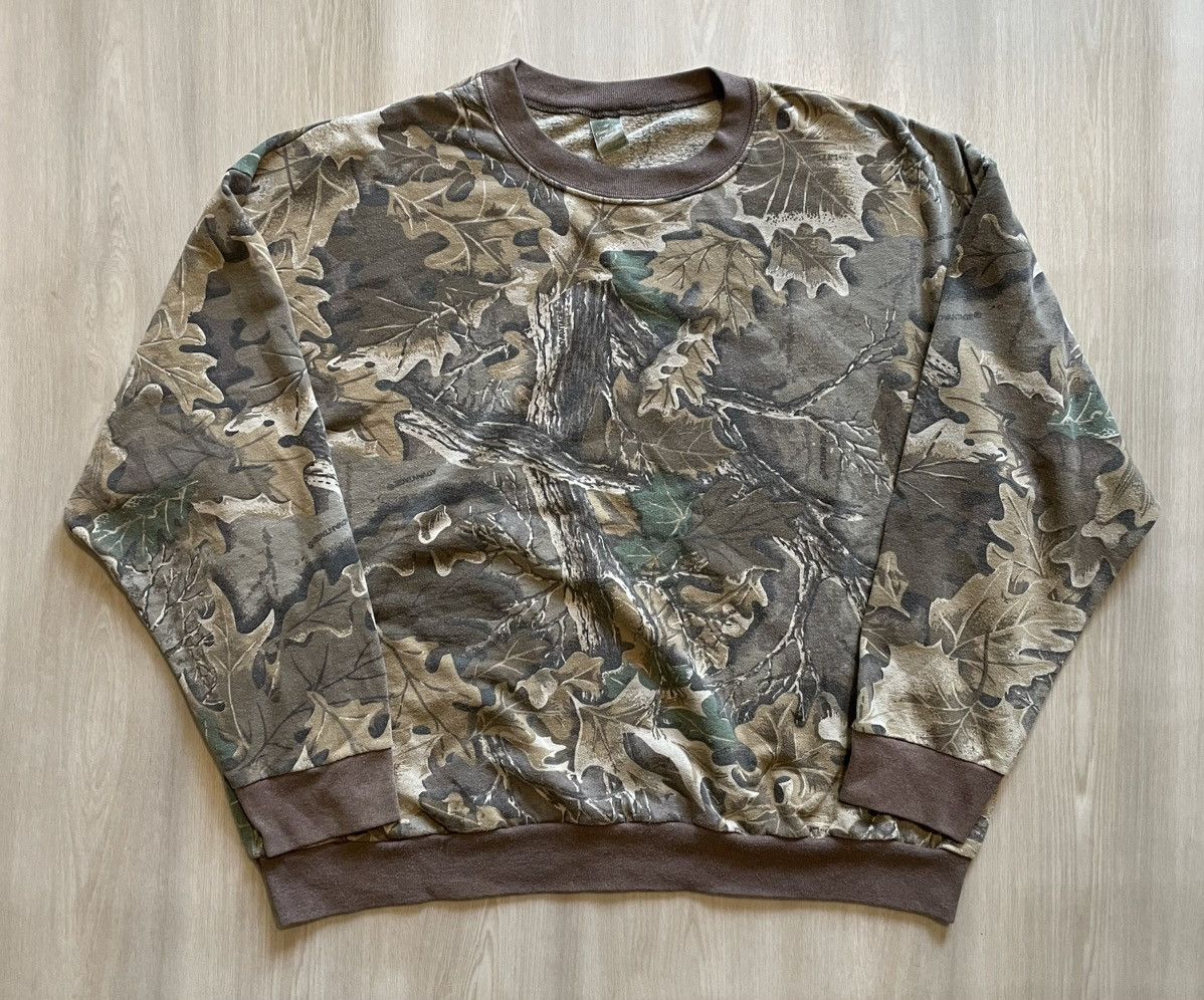 Vintage 90s Camo Gem Coll. Made In USA Realtree Sweater XL