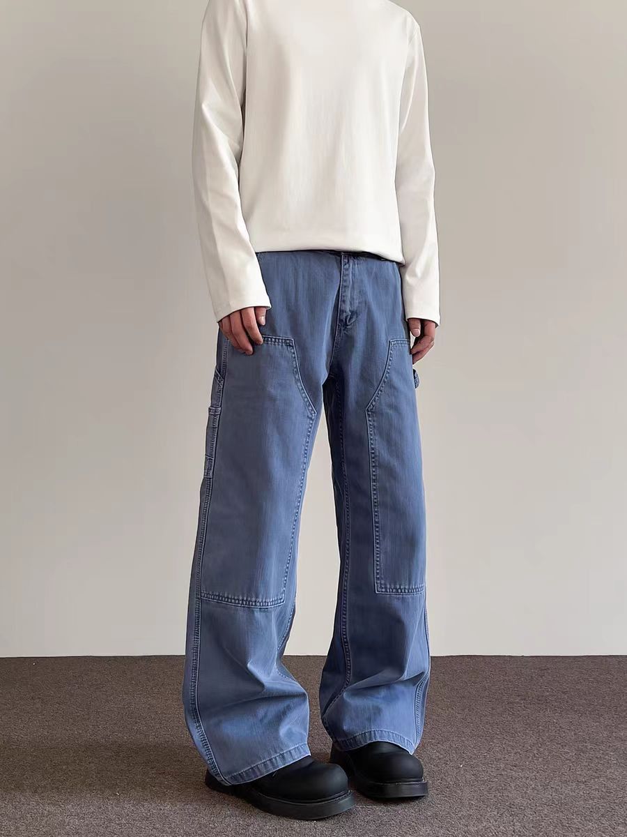 Japanese Brand × Vintage Vintage Street Workwear Aged Blue Lumberjack Pants Size US 34 / EU 50 - 5 Thumbnail