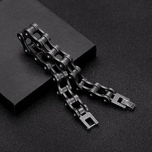 VIBE Vintage Bicycle Chain Wide Bracelet Punk Gothic Rock Size ONE SIZE - 3 Thumbnail