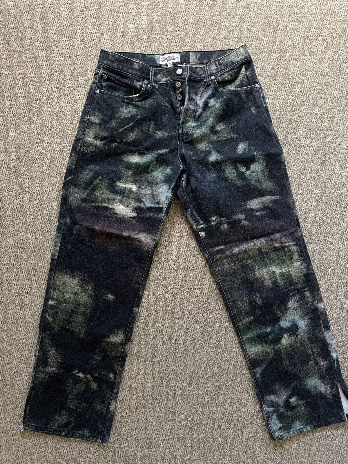Stussy Stussy Big Ol’ Jeans Multicolor Tye Dye Size US 32 / EU 48 - 1 Thumbnail