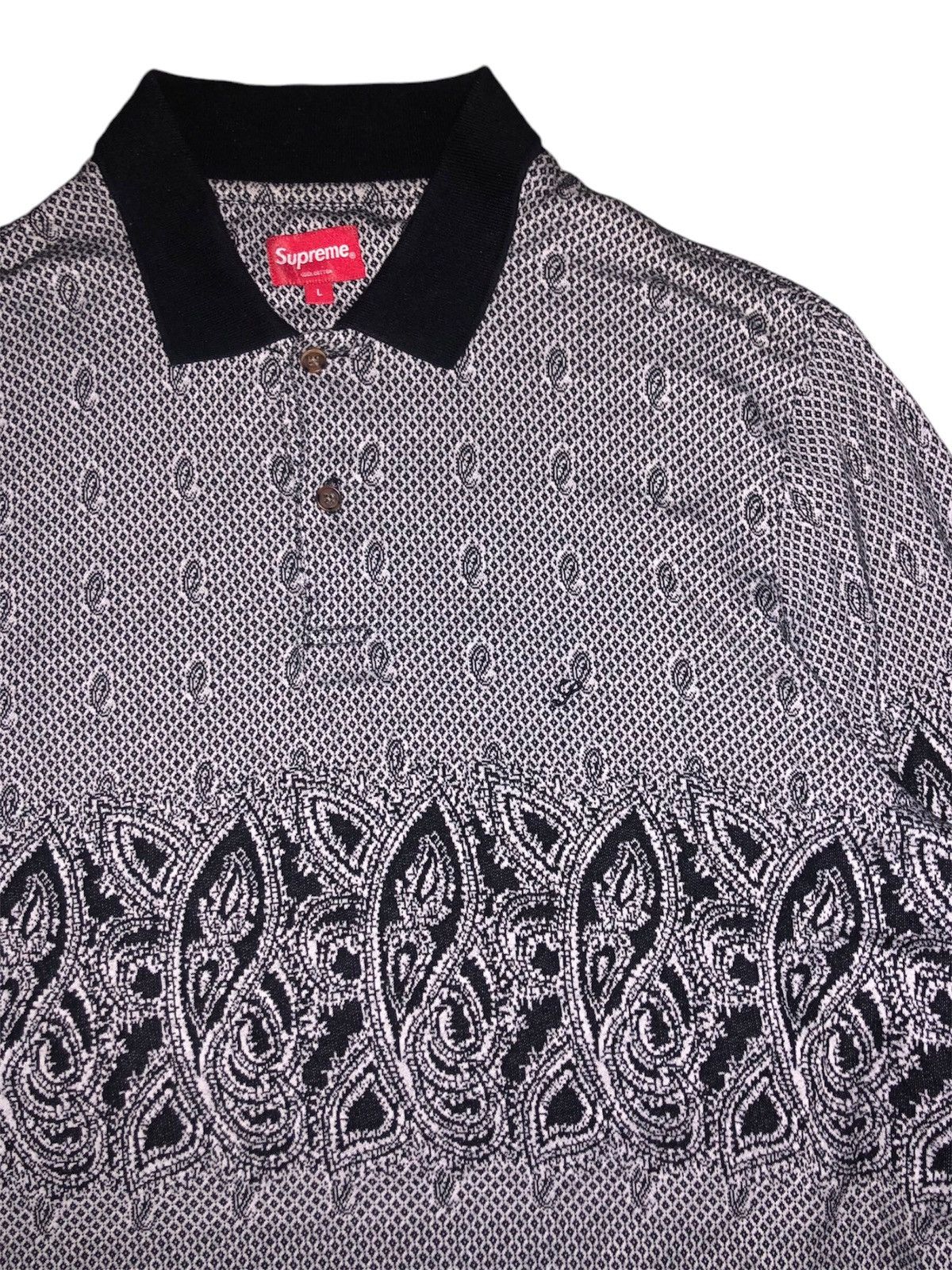 Supreme SUPREME PAISLEY L/S POLO FALL WINTER 2016📌 Size US L / EU 52-54 / 3 - 3 Thumbnail