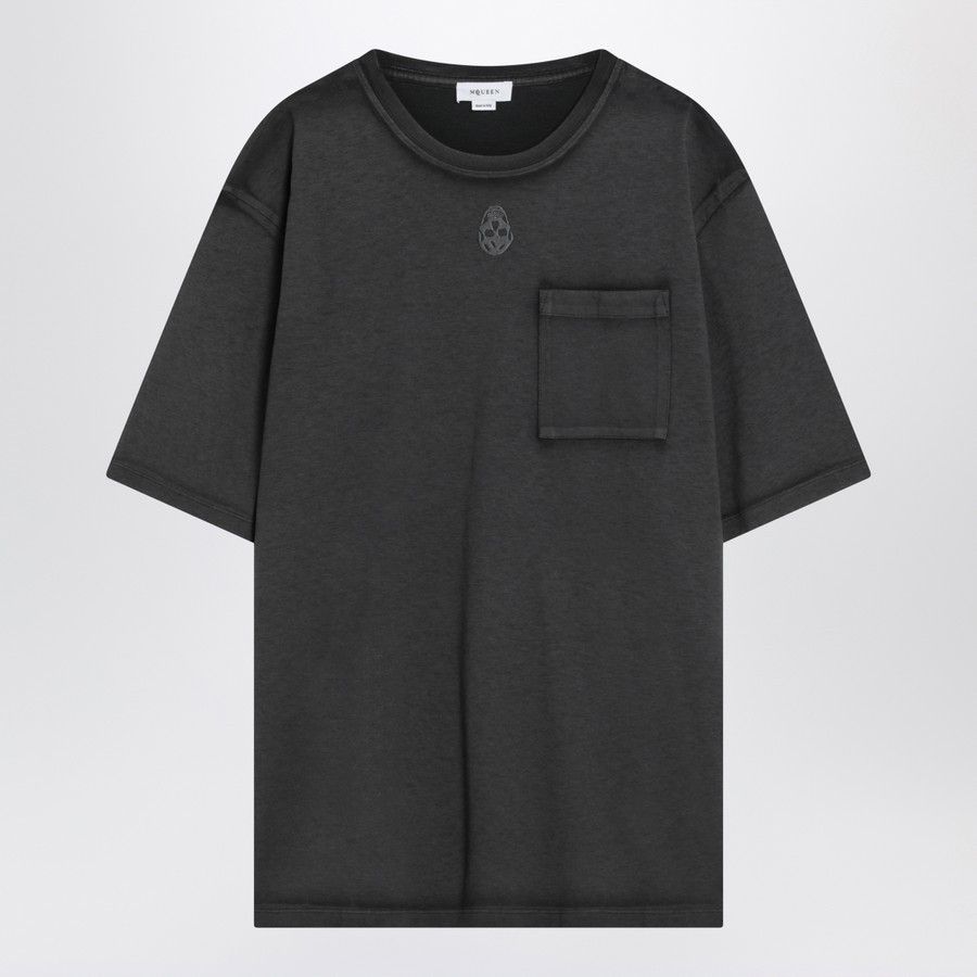 ALEXANDER MCQUEEN｜ (815067 QTAC5 0582) Grey T-shirt with print Alexander McQueen - Vitkac AS