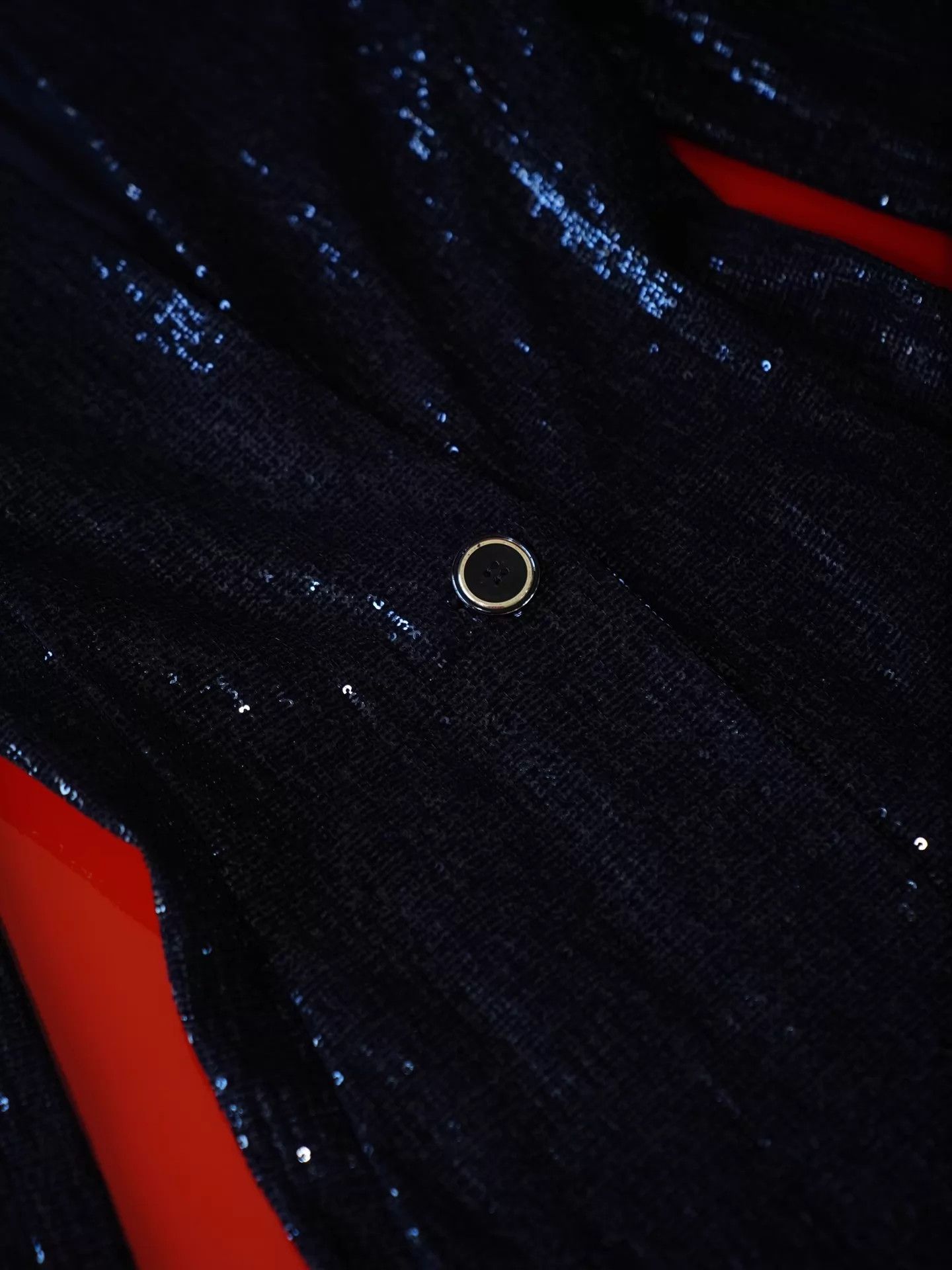 Armani GIORGIO ARMANI Vintage Black Sequin Stretch Suit XS-S Size XS / US 0-2 / IT 36-38 - 4 Thumbnail
