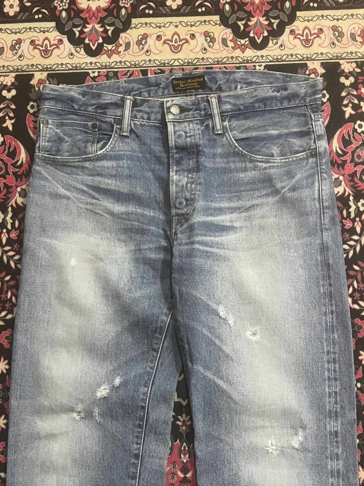 Vintage Journal Standard Homestead Blue Faded Distress Selvedge Jean Size US 32 / EU 48 - 4 Thumbnail