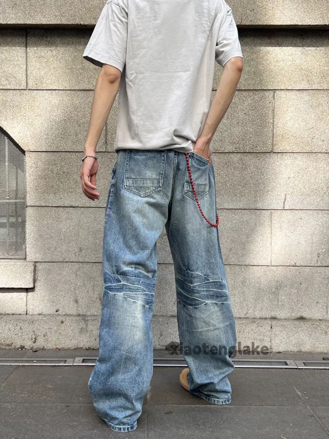 Vintage custom faded cleanfit yuppie loose hiphop jeans Size US 30 / EU 46 - 2 Thumbnail