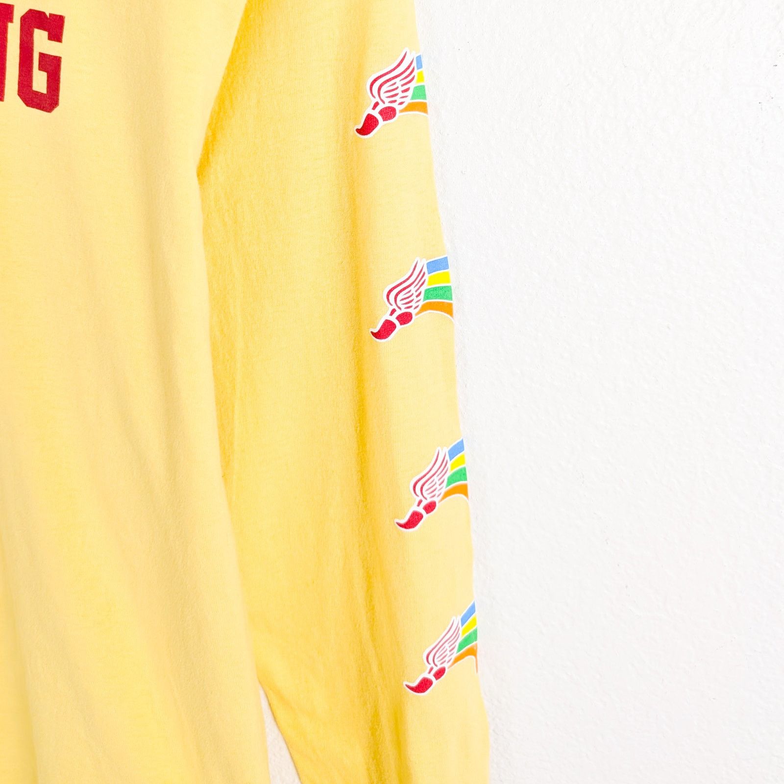 Noah NOAH T-Shirt Running Club Print In Yellow cotton Medium Size US M / EU 48-50 / 2 - 6 Thumbnail