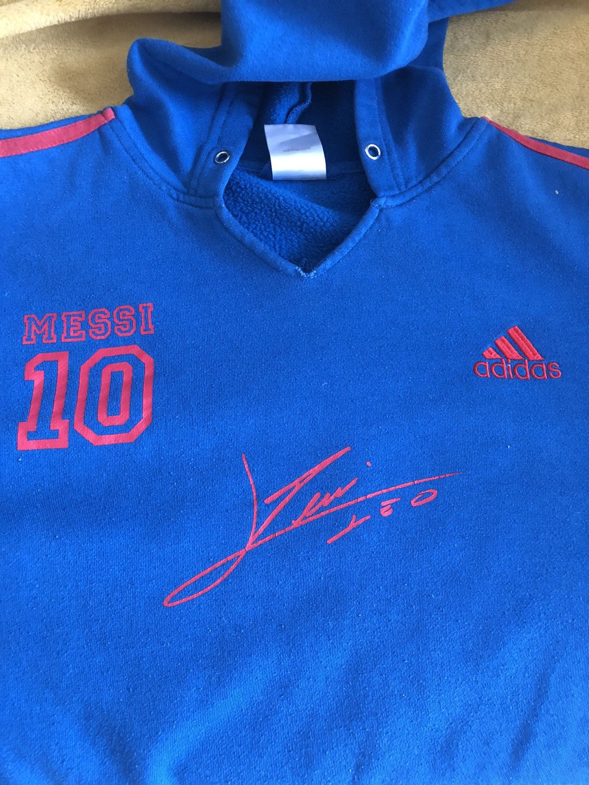 Vintage VINTAGE LIONEL MESSI ADIDAS SOCCER FOOTBALL HOODIE Size US L / EU 52-54 / 3 - 9 Thumbnail