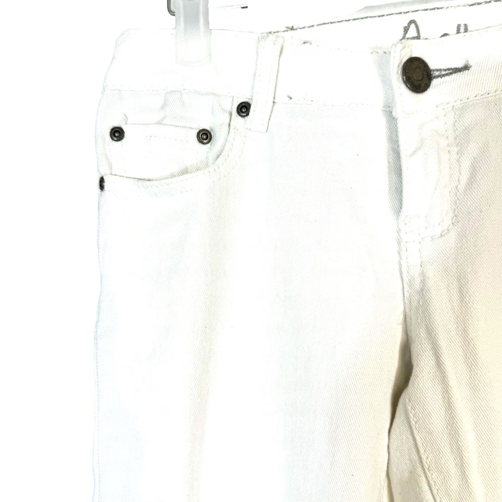 Vintage Amethyst Women’s Jeans White Denim Stretch Low Rise Skinny 5-Pocket Design 5 Juniors XS? Size 27" / US 4 / IT 40 - 4 Thumbnail