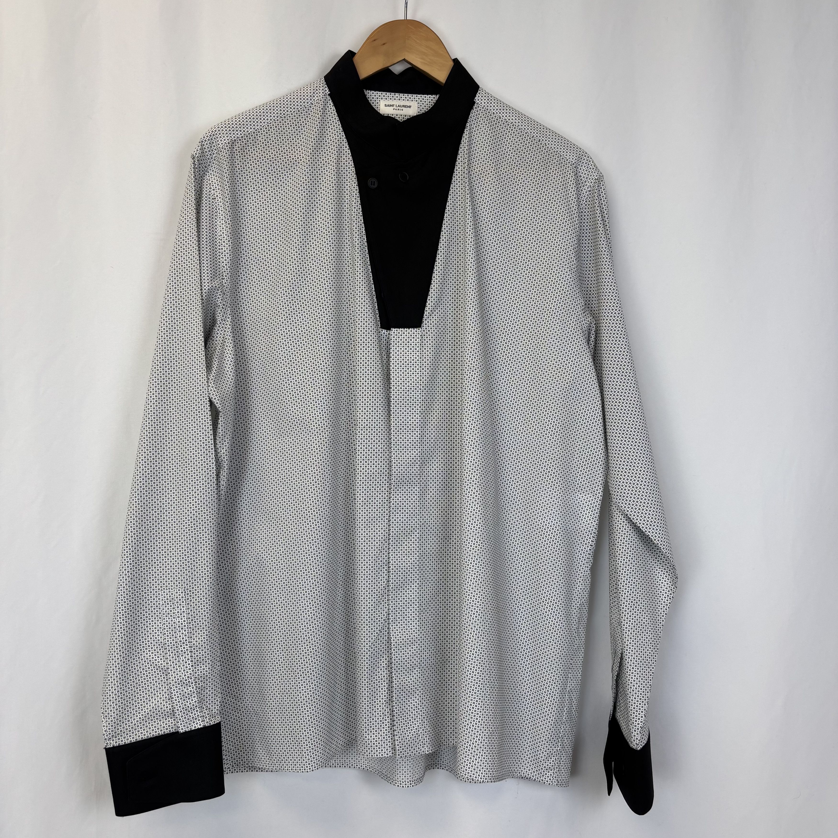 Saint Laurent Paris Saint Laurent Collarless Shirt Size US XL / EU 56 / 4 - 1 Thumbnail