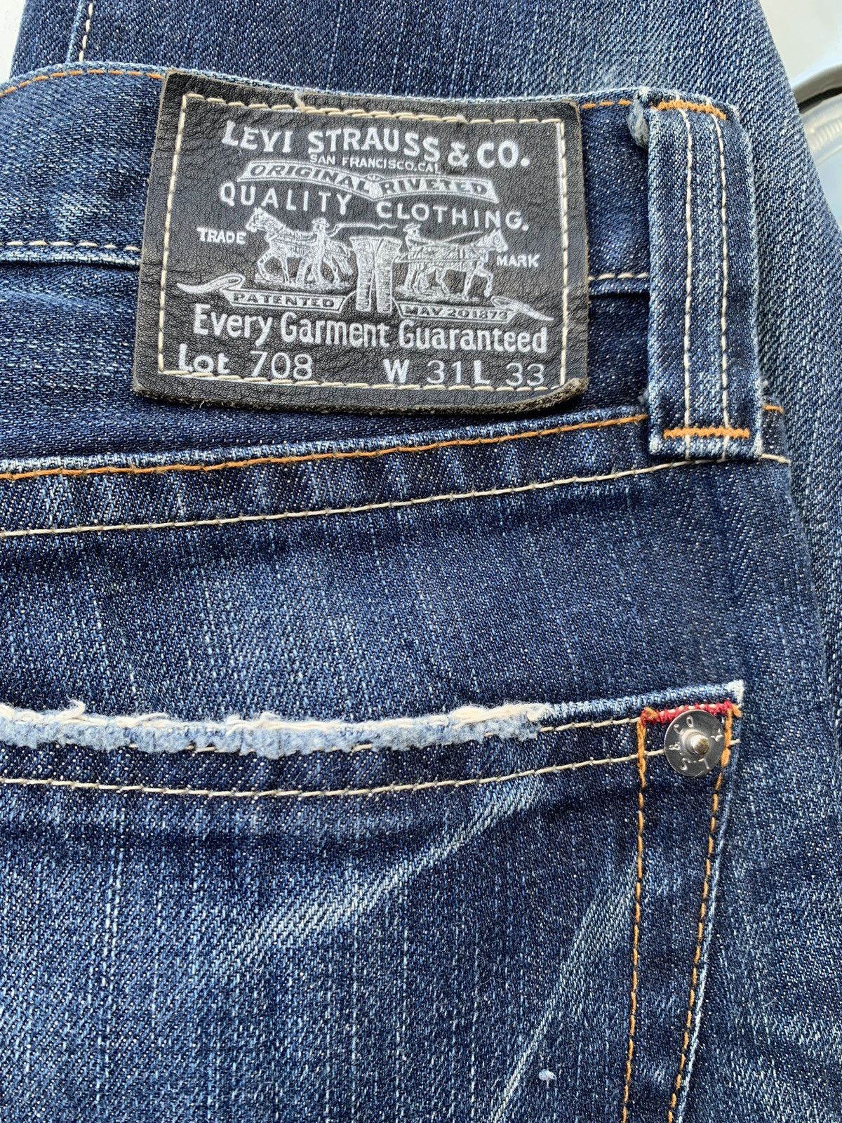 Levi's Hot 🔥 Flare Levi’s Lot 708 Distressed Jeans.. Size US 30 / EU 46 - 11 Thumbnail