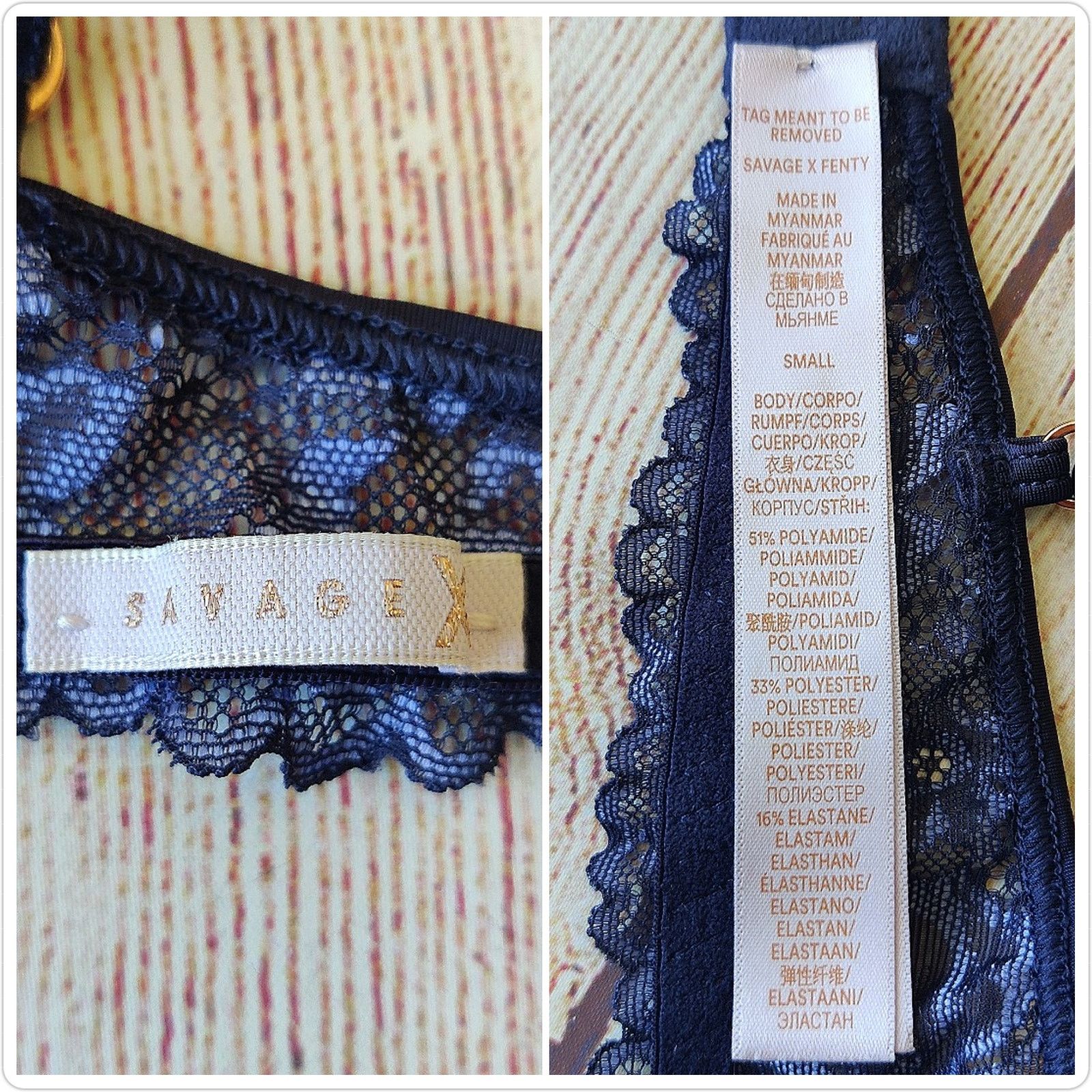 Salvage Savage X Fenty Sheer Stretch Floral Lace Teddy sz S Size S / US 4 / IT 40 - 11 Thumbnail