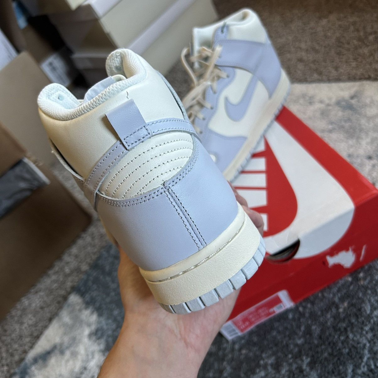 Nike × Vintage DD1869-102 NiKE DUNK HiGH FOOTBALL GREY SAiL PALE iVORY Size US 10.5 / EU 43-44 - 4 Thumbnail