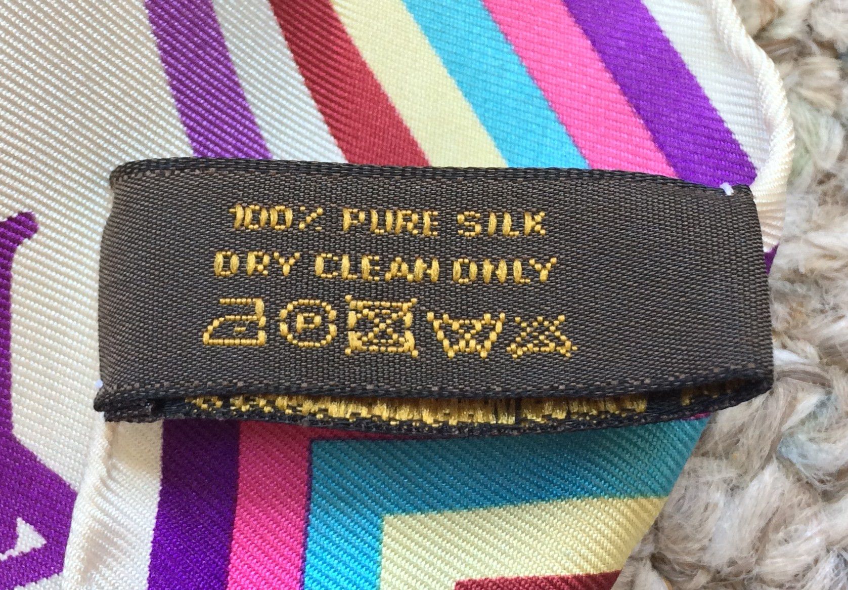 Louis Vuitton S/S 2003 Vuitton Murakami Multicolor Monogram Silk Scarf Size ONE SIZE - 6 Thumbnail