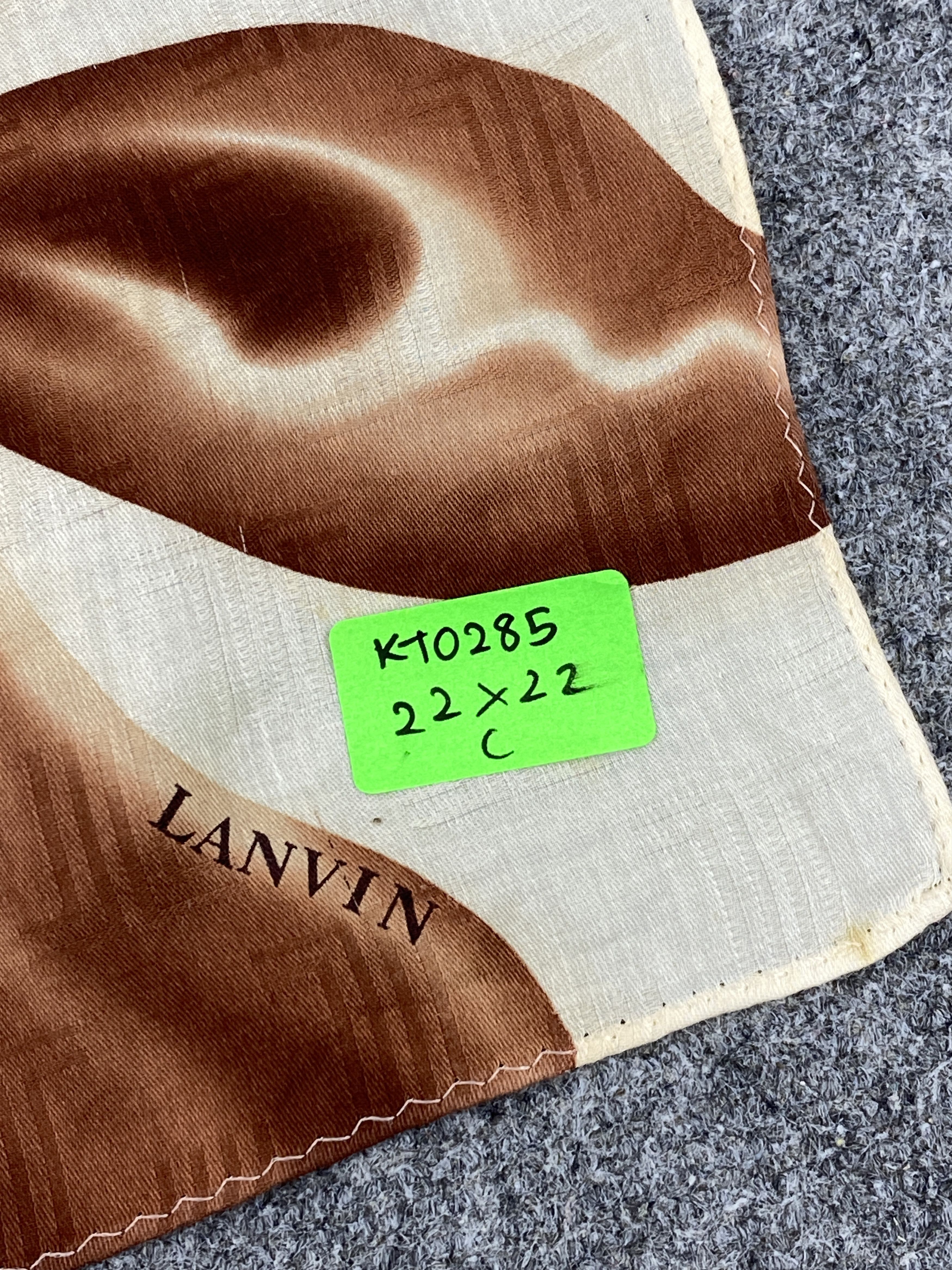 Lanvin Vintage Lanvin Handkerchief / Neckerchief KT0285 Size ONE SIZE - 10 Thumbnail