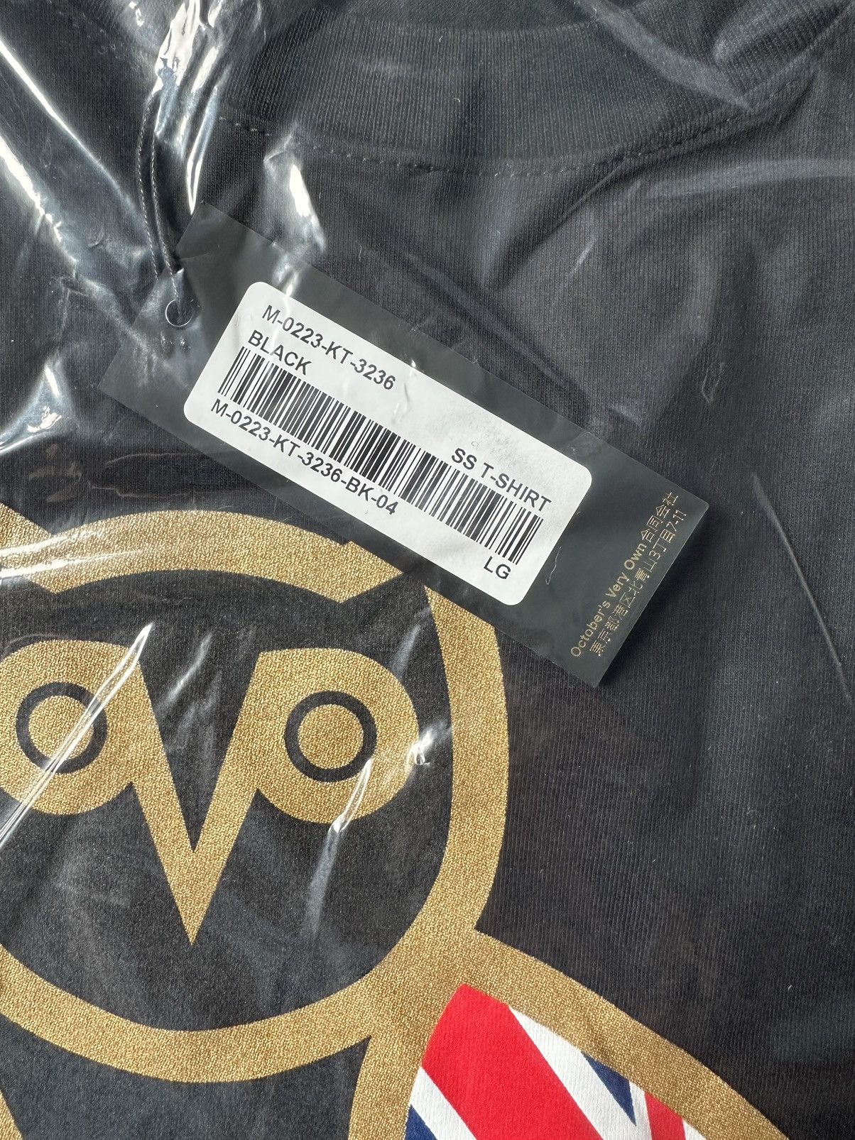Drake × October's Very Own OVO UK BRITISH FLAG OG OWL T-SHIRT TEE BRAND NEW with tags Size US L / EU 52-54 / 3 - 6 Thumbnail