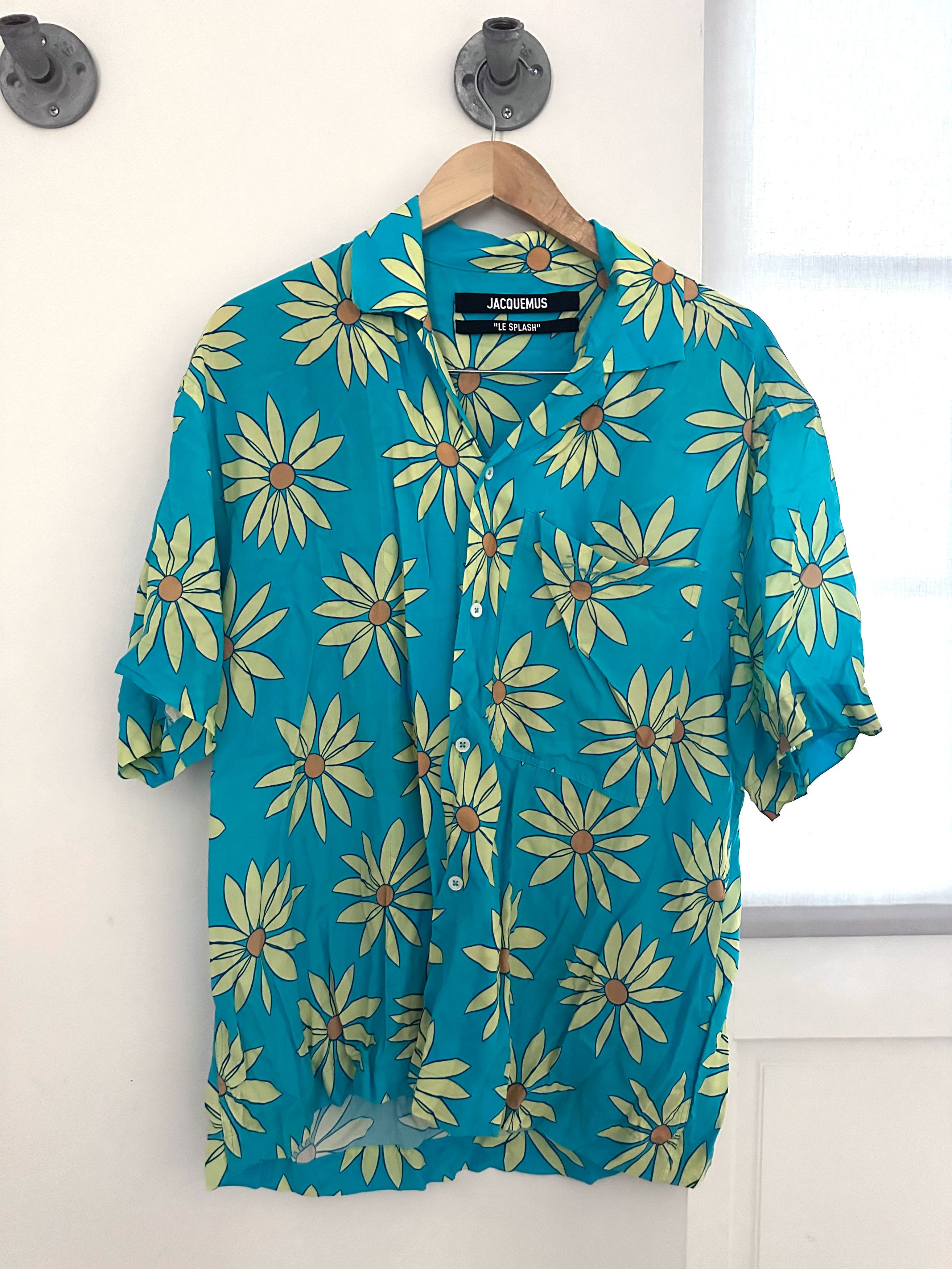 Jacquemus Jacquemus "Le Splash" Blue Floral SS Shirt Size US S / EU 44-46 / 1 - 2 Thumbnail