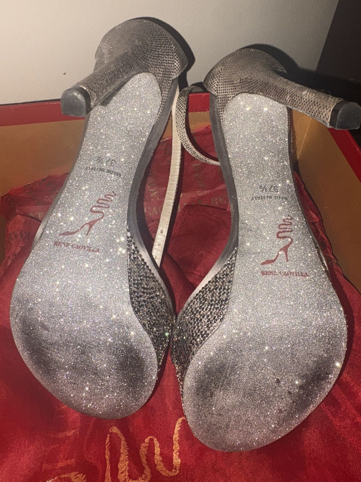 Rene Caovilla rene caovilla heels silver platform Size US 7.5 / IT 37.5 - 2 Thumbnail