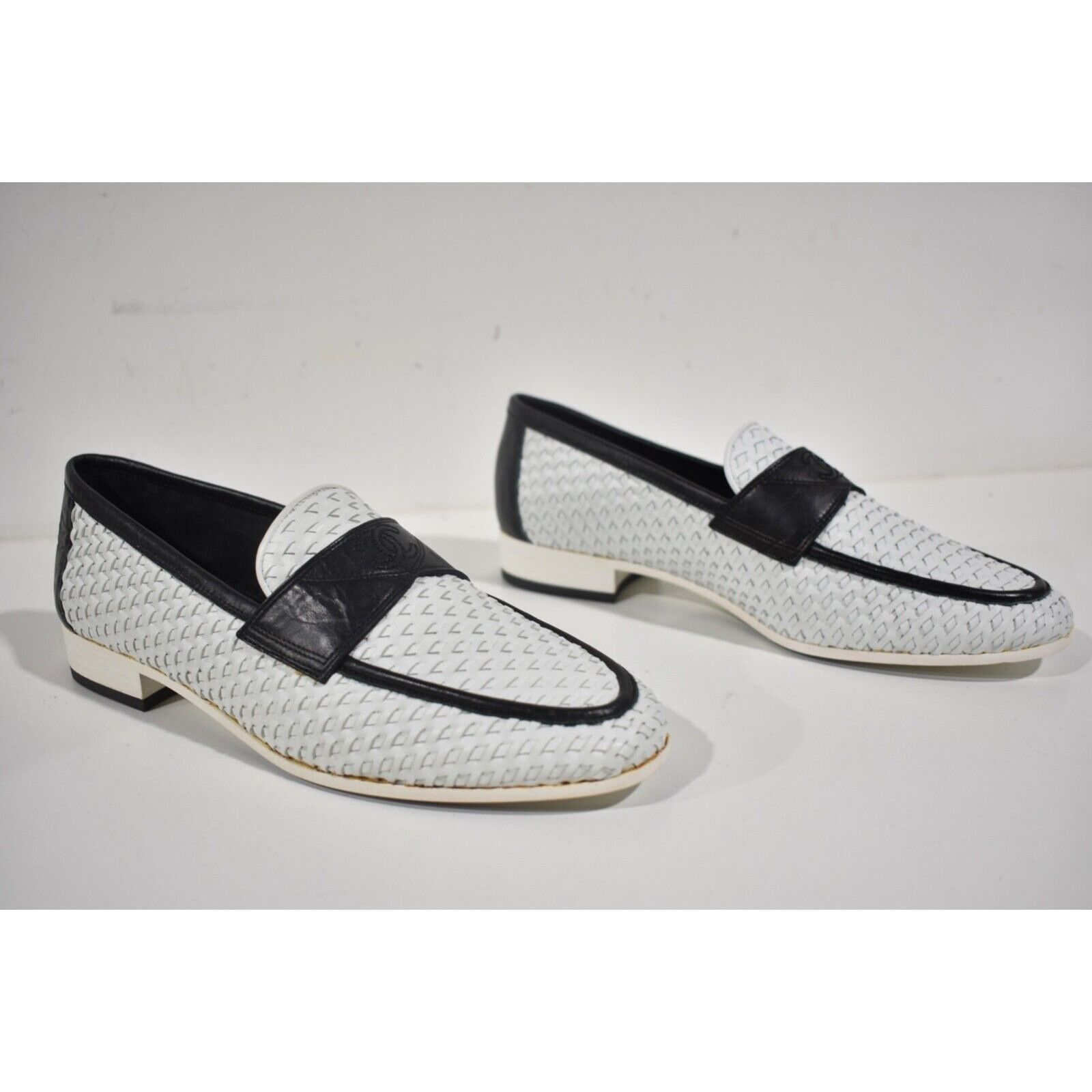 Chanel 17C Braided CC Logo Mule Loafer Moccasin Slip Oxford Flat 37 Size US 7 / IT 37 - 3 Thumbnail