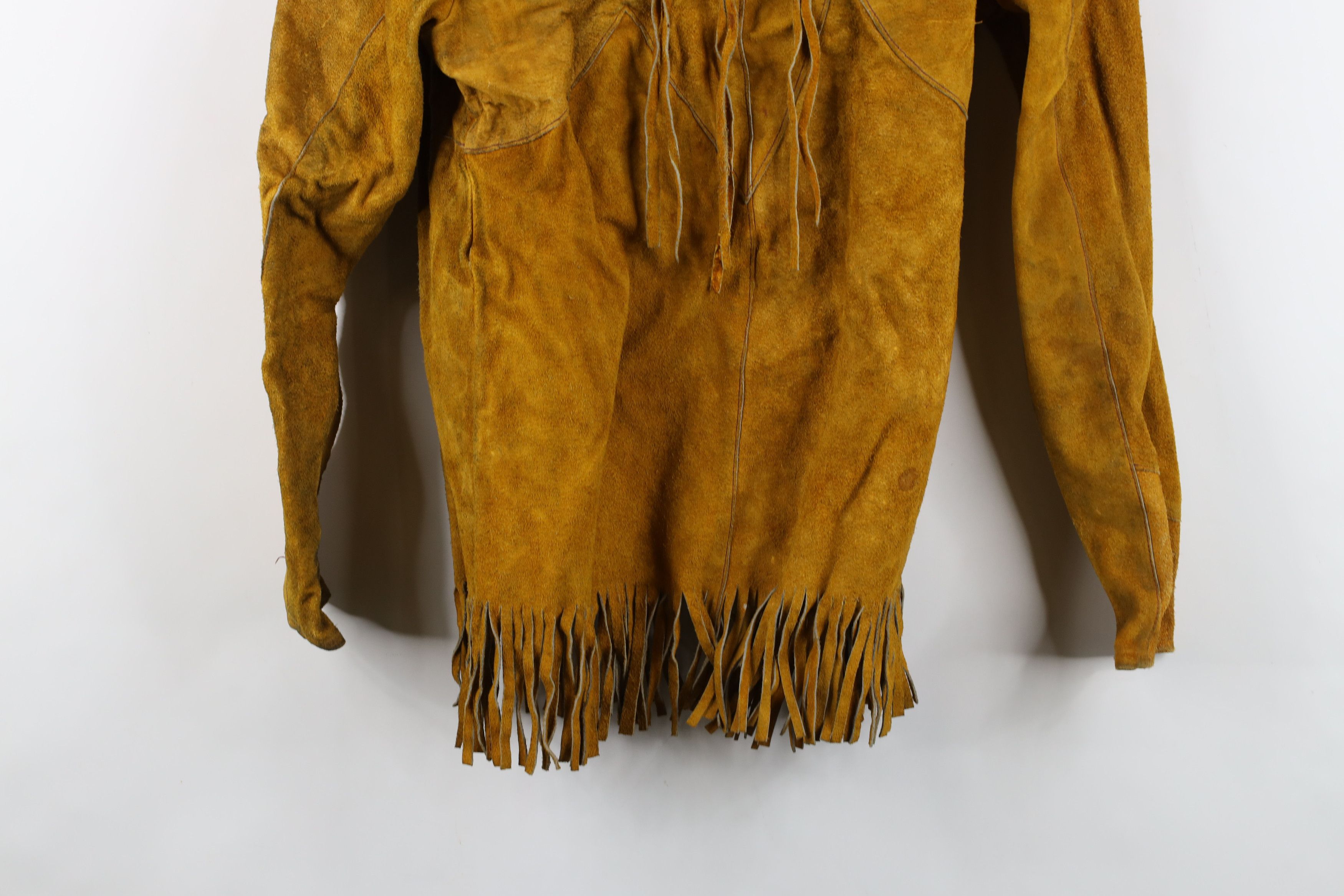 Vintage Vintage 60s Boho Chic Western Fringed Suede Leather Jacket Size L / US 10 / IT 46 - 16 Thumbnail
