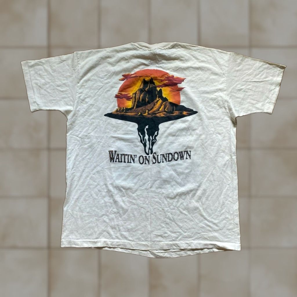 Anvil VINTAGE Brooks & Dunn 1994 Waitin on Sundown tour T-SHIRT XXL Men Cream Cotton Short Sleeve Crew Neck Single Stitch Prior 90s Music Country Musics Size US XXL / EU 58 / 5 - 1 Thumbnail