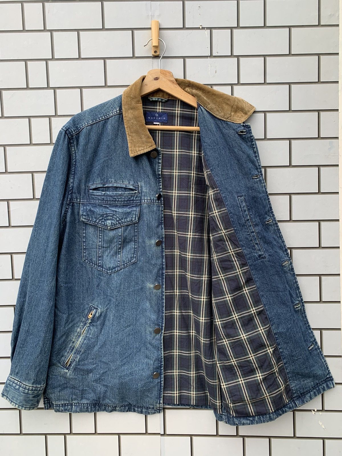 Japanese Brand × Vintage Vintage Japanese Brand MACCHIO Denim Jacket Size US L / EU 52-54 / 3 - 2 Thumbnail