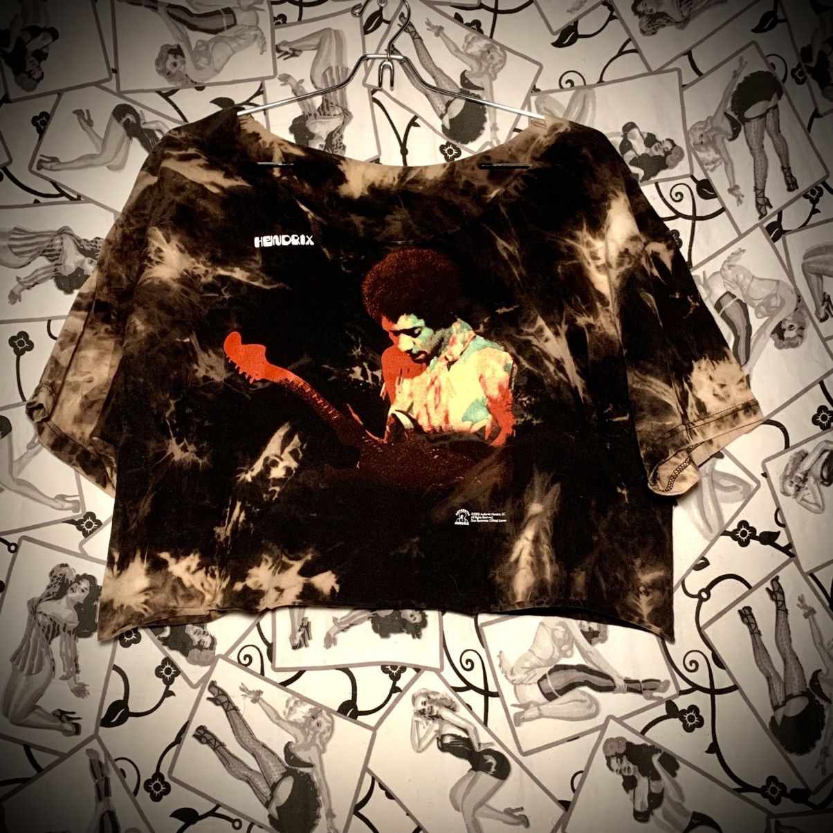 Band Tees × Vintage Distressed Vintage Jimi Hendrix Shirt Size L / US 10 / IT 46 - 1 Thumbnail