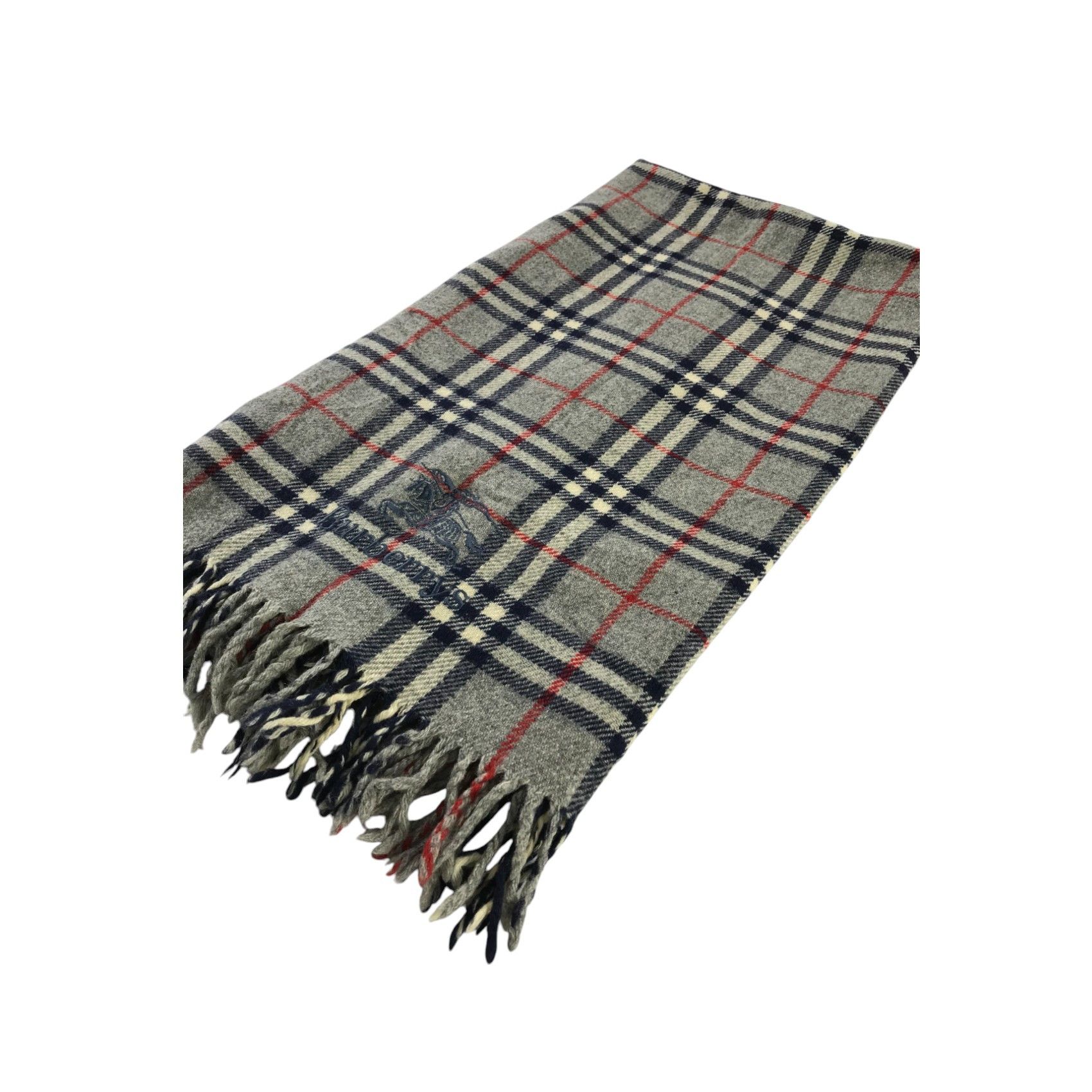 Burberry × Vintage Burberry Scarf / Muffler / Neckwear - WW1839 Size ONE SIZE - 4 Thumbnail