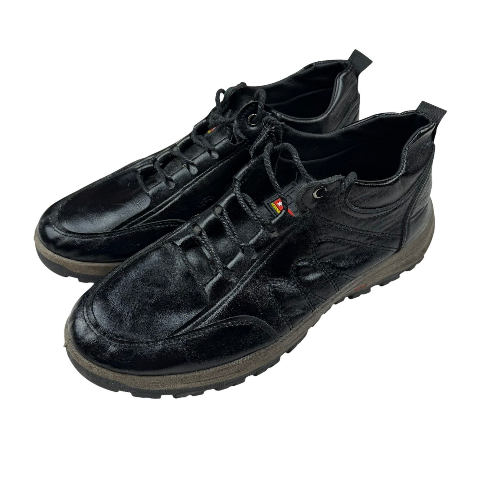 Other HTF Black Leather Lace-Up Casual Sneakers Shoes Size US 10.5 / EU 43-44 - 1 Thumbnail
