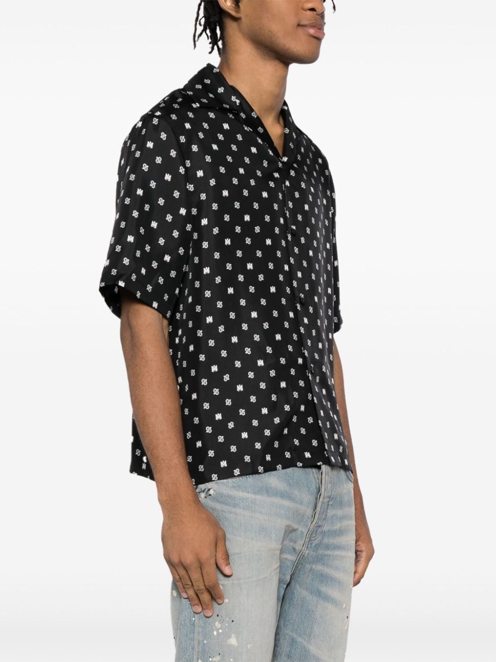 Amiri o1s1wg110625 Paisley Bowling Shirt in Black Size US S / EU 44-46 / 1 - 3 Thumbnail