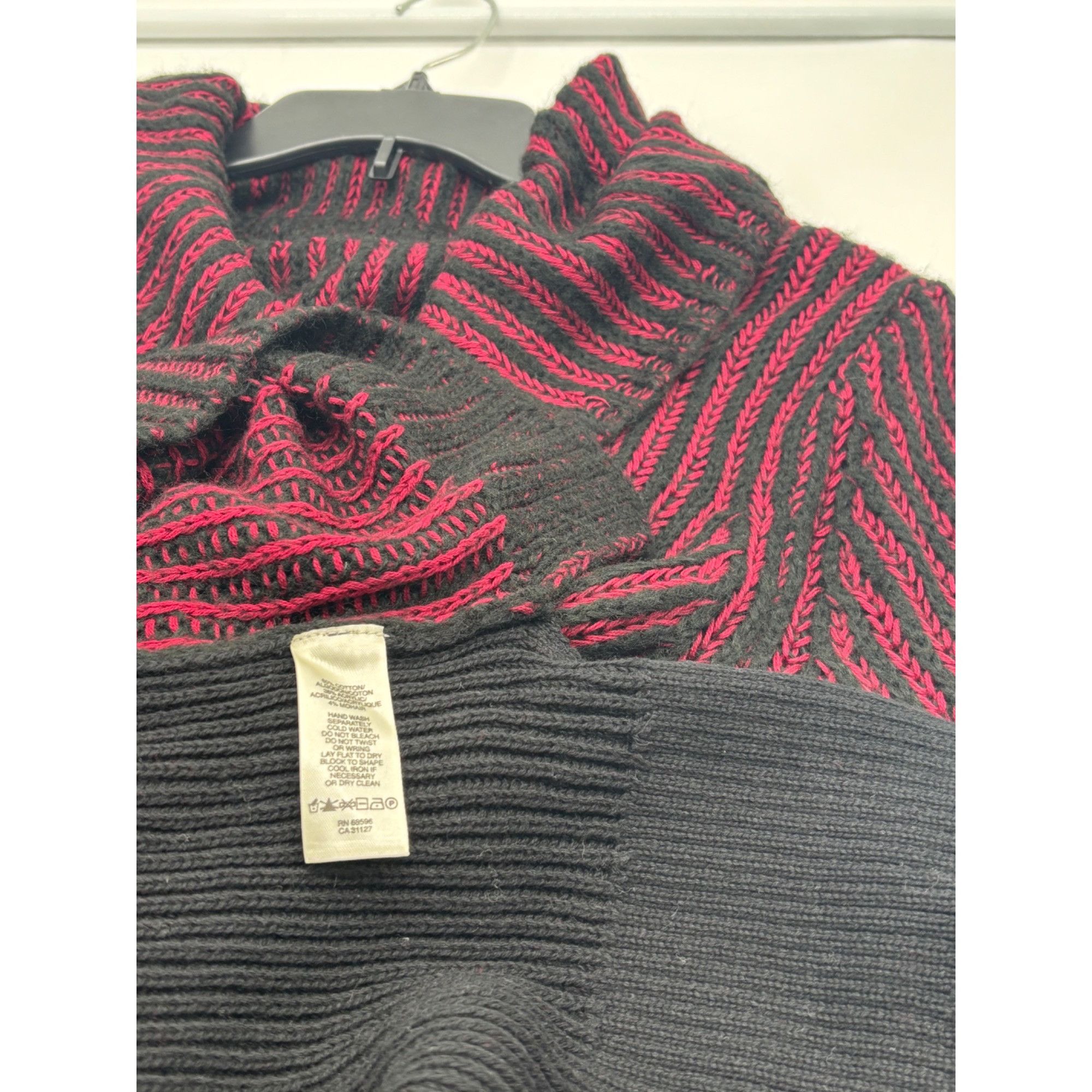 DKNY DKNY Jeans Striped Cowl-Neck Mixed Knit Tank Sweater, Syrah, Size M / US 6-8 / IT 42-44 - 6 Thumbnail
