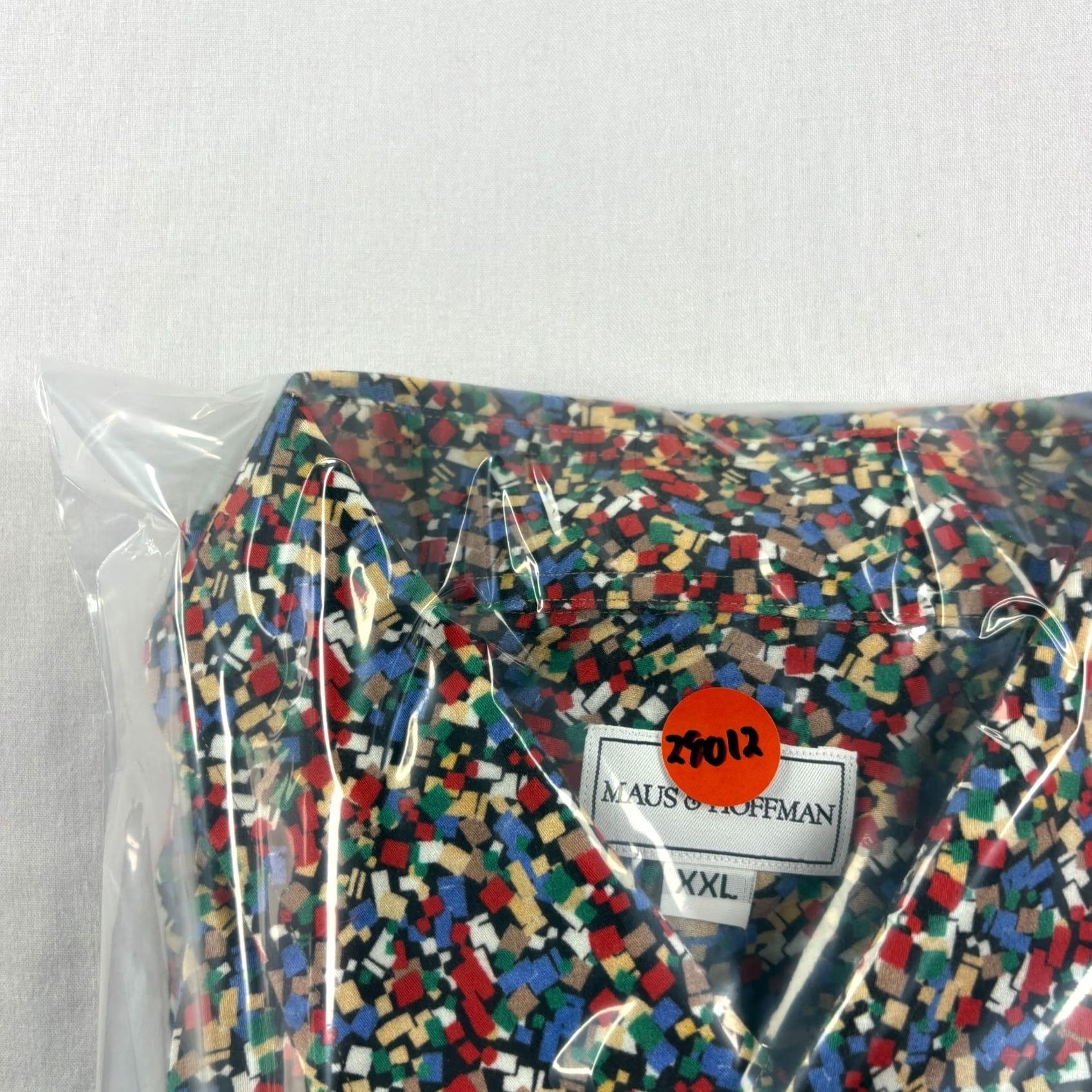 Vintage Maus & Hoffman Shirt Mens 2XL Button Short Sleeve Geometric AOP USA Made Size US XXL / EU 58 / 5 - 8 Thumbnail