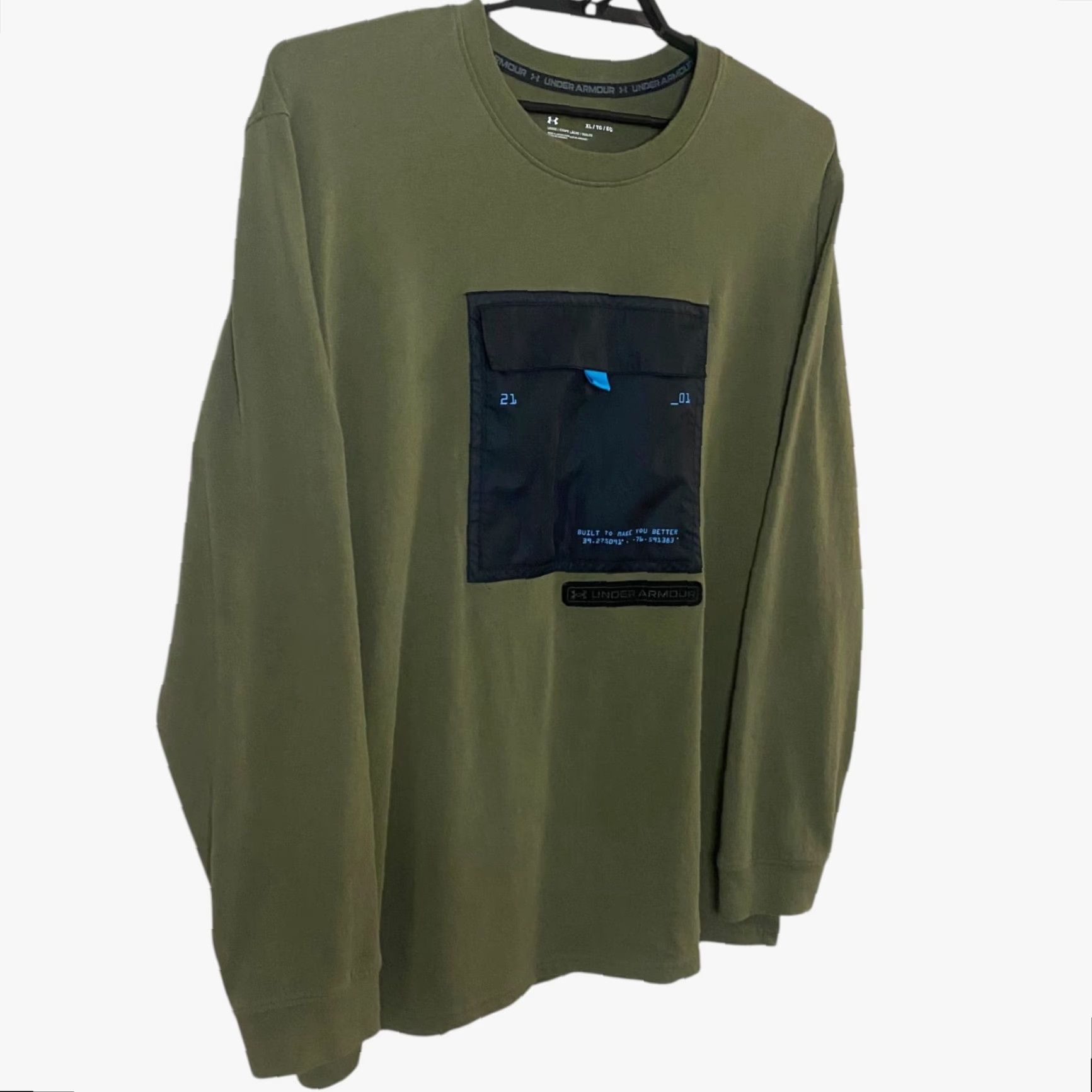 Under Armour Under Armour Utility Long-Sleeve Shirt Green Mens XL Crew Neck Pocket T-Shirt Casual Streetwear Size US XL / EU 56 / 4 - 3 Thumbnail