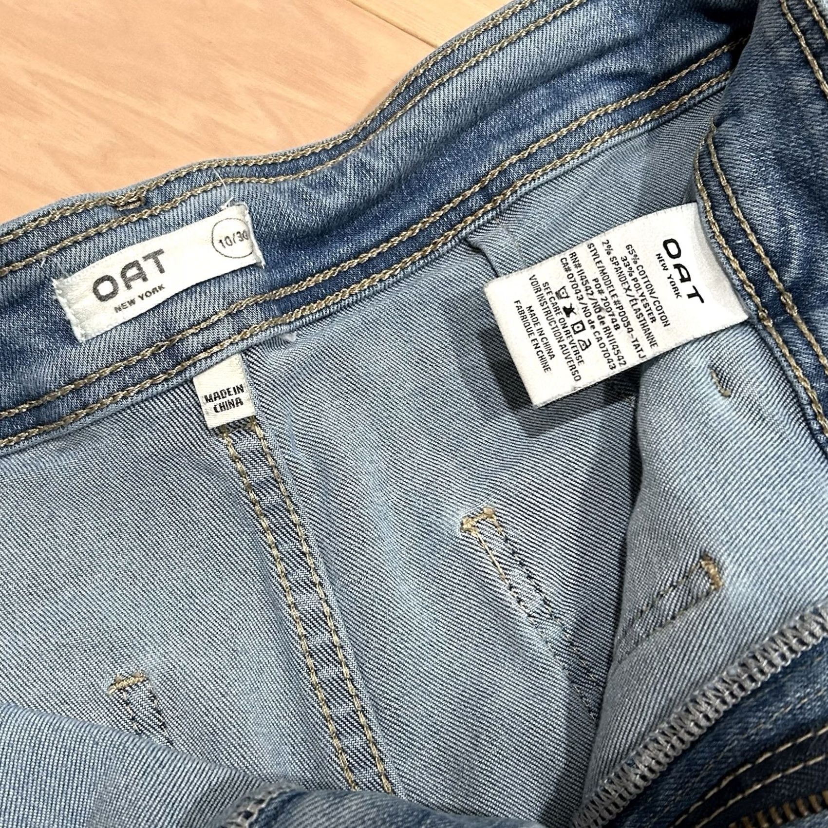 Vintage VINTAGE Oat High Rise Wide Leg Denim Blue Jean Flaw 30” Inseam Women’s 30” Waist Size 30" / US 8 / IT 44 - 6 Thumbnail