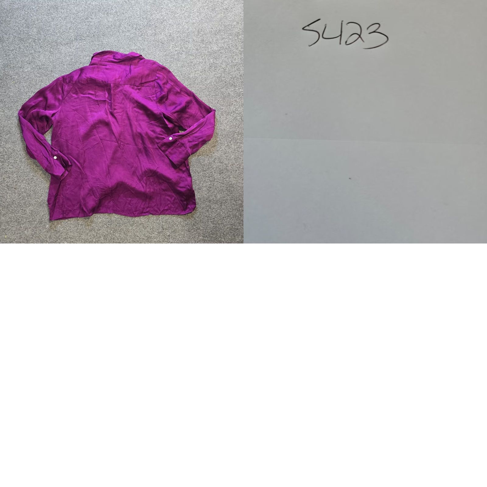 J. Jill J Jill Top Women Size Large Petite Purple Satin Button Long Sleeve Casual Career Blouse Size L / US 10 / IT 46 - 8 Thumbnail