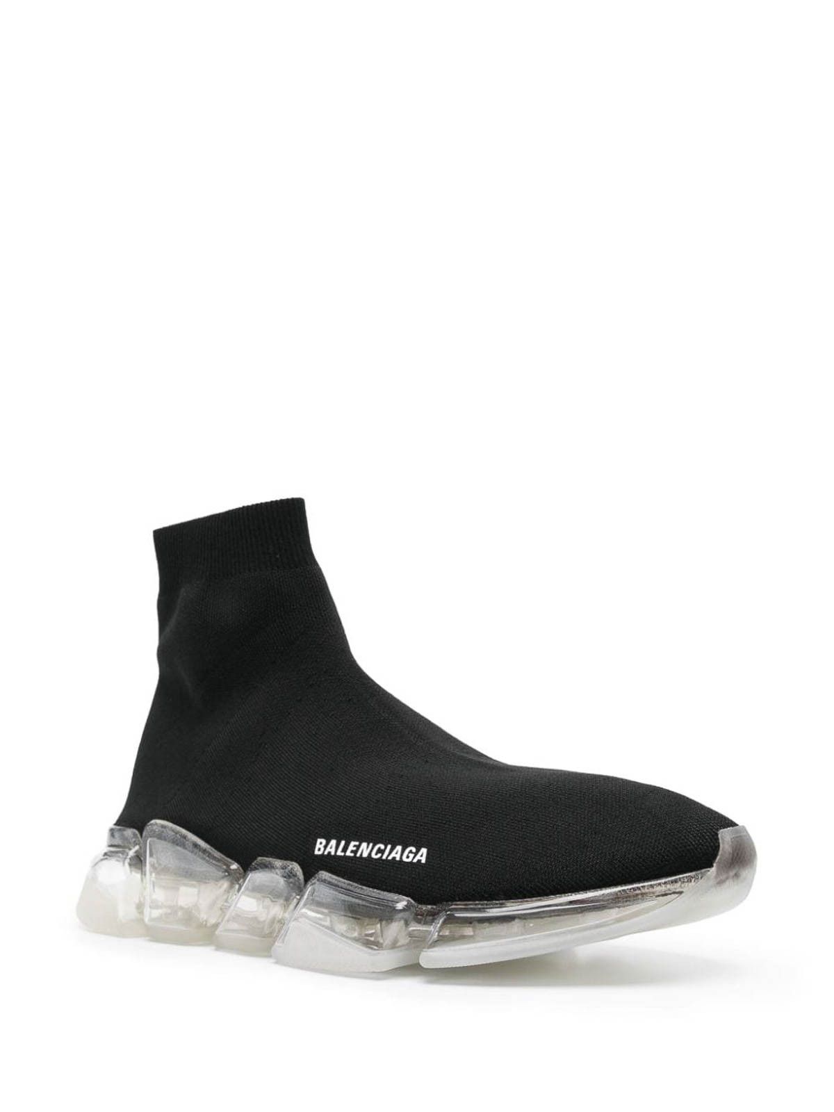Balenciaga o1w1db10126 Speed 2.0 Full Clear Sole Knit Sneakers Size US 11 / EU 44 - 4 Thumbnail