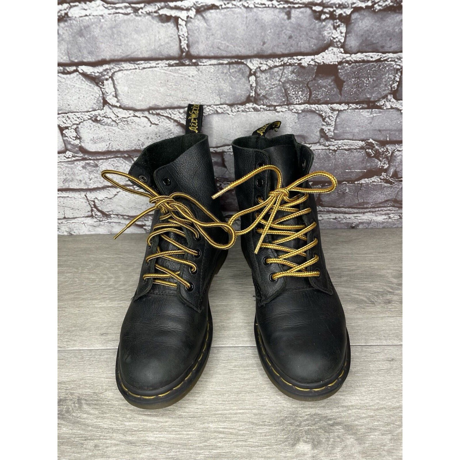 Dr. Martens Dr Doc Marten’s Pascal Black Leather Lace Up Combat Boots Wo Size US 7 / IT 37 - 10 Thumbnail