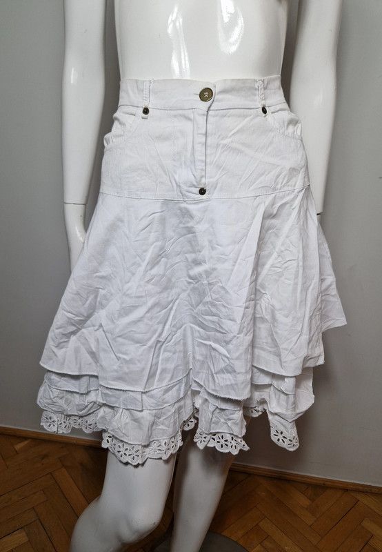 Japanese Brand × Vintage vintage white lace bondage mini skirt Size 27" / US 4 / IT 40 - 6 Thumbnail