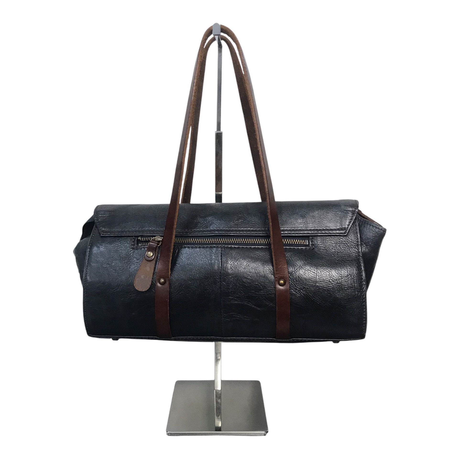 Japanese Brand × Leather Full Leather Japanese Black Tote Bag Size ONE SIZE - 5 Thumbnail