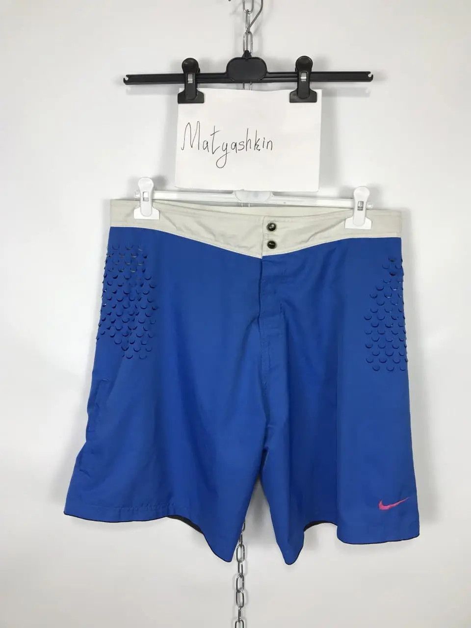 Nike × Vintage Nike swoosh Shorts size L Size US 33 - 1 Thumbnail