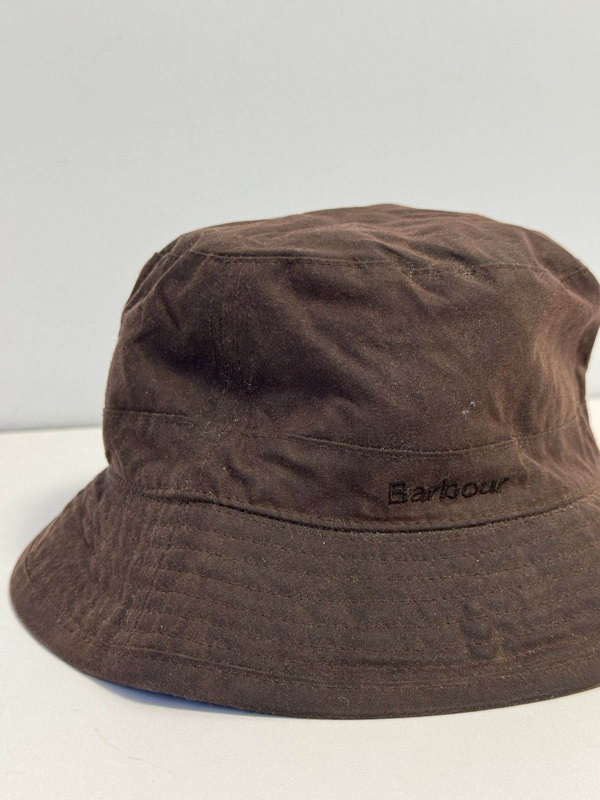 Barbour BARBOUR Waxed Cotton Bucket Hat Waterproof Cotton Lining Size ONE SIZE - 3 Thumbnail