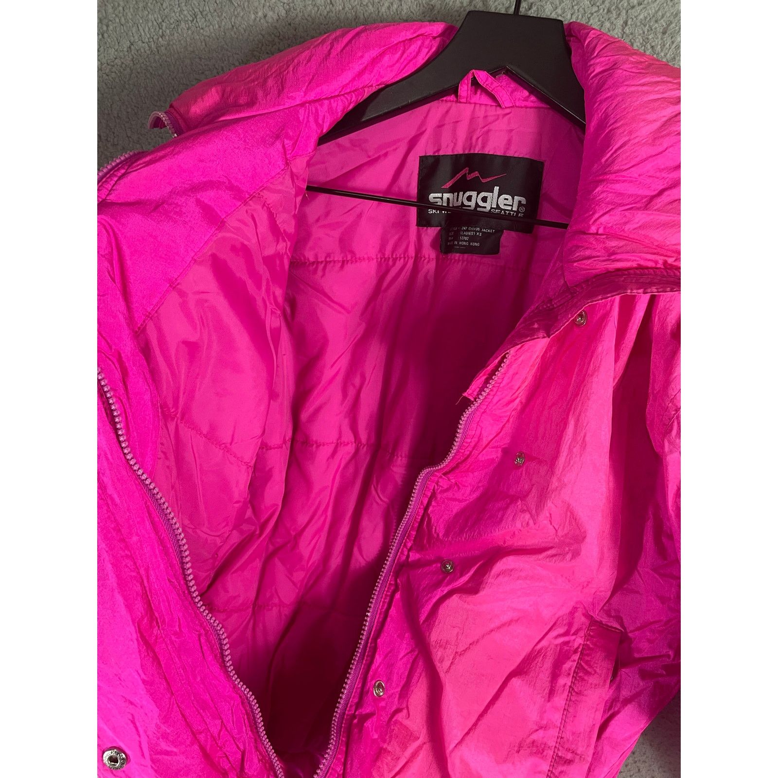Vintage VTG Snuggler Seattle Pink Ski Jacket XS 80s Windbreaker Size XS / US 0-2 / IT 36-38 - 12 Thumbnail