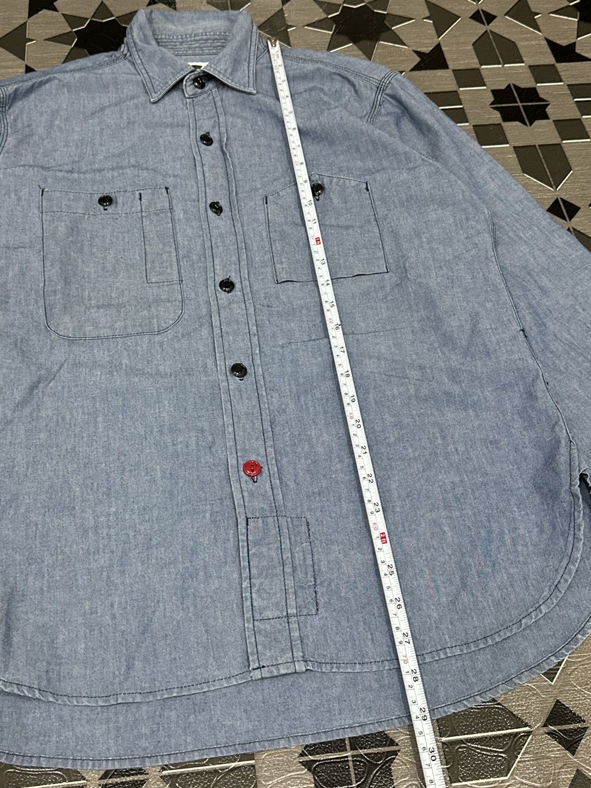 Engineered Garments Engineered Garments Work Shirt In Indigo Cotton Chambray Size US M / EU 48-50 / 2 - 13 Thumbnail