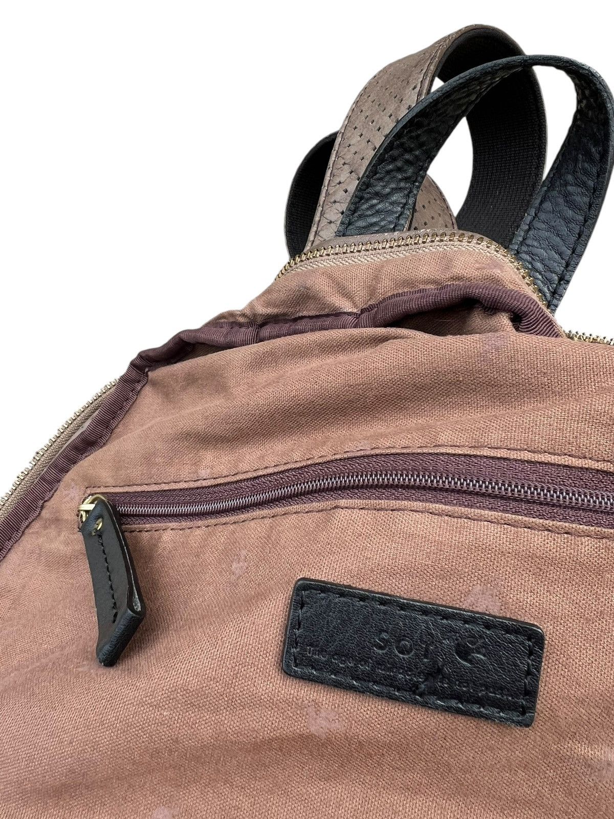 Leather Sot Japan Muddy Dirty Patina Napa Leather Backpack Bag Size ONE SIZE - 23 Thumbnail