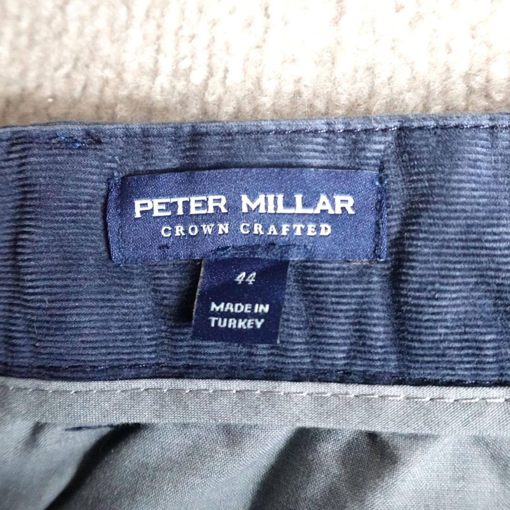 Peter Millar Peter Millar Pants 44 x 32 Blue Corduroy Flat Front Chino Regular Men Tailored Fit MF24XB73 Size US 44 / EU 60 - 3 Thumbnail