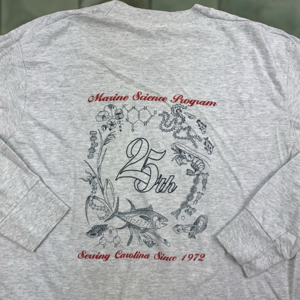 Fruit Of The Loom VINTAGE USC Marine Science Program T Shirt Adult Medium Gray Nature Ocean Animal Crew Neck Short Sleeve Fruit of the Loom Mens 90s Science Jersey Size US M / EU 48-50 / 2 - 1 Thumbnail