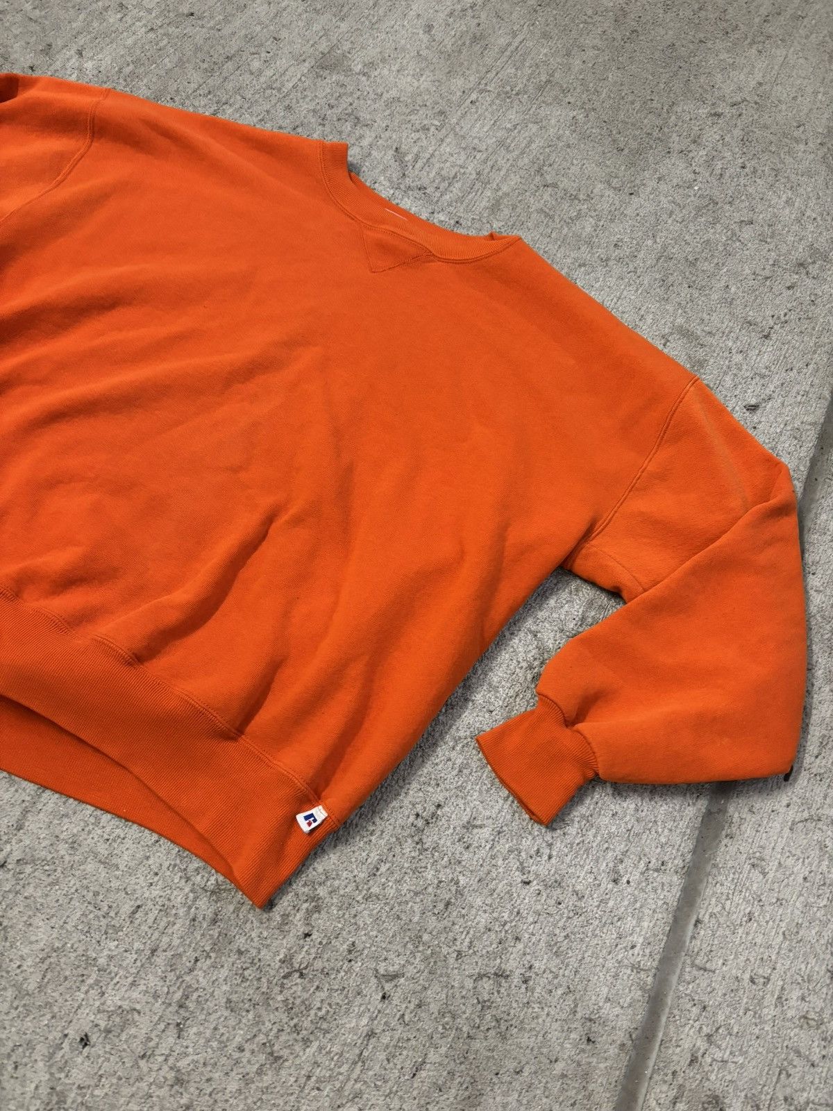 Russell Athletic × Vintage Orange Blank Russell athletic crewneck sweatshirt Size US XL / EU 56 / 4 - 5 Thumbnail
