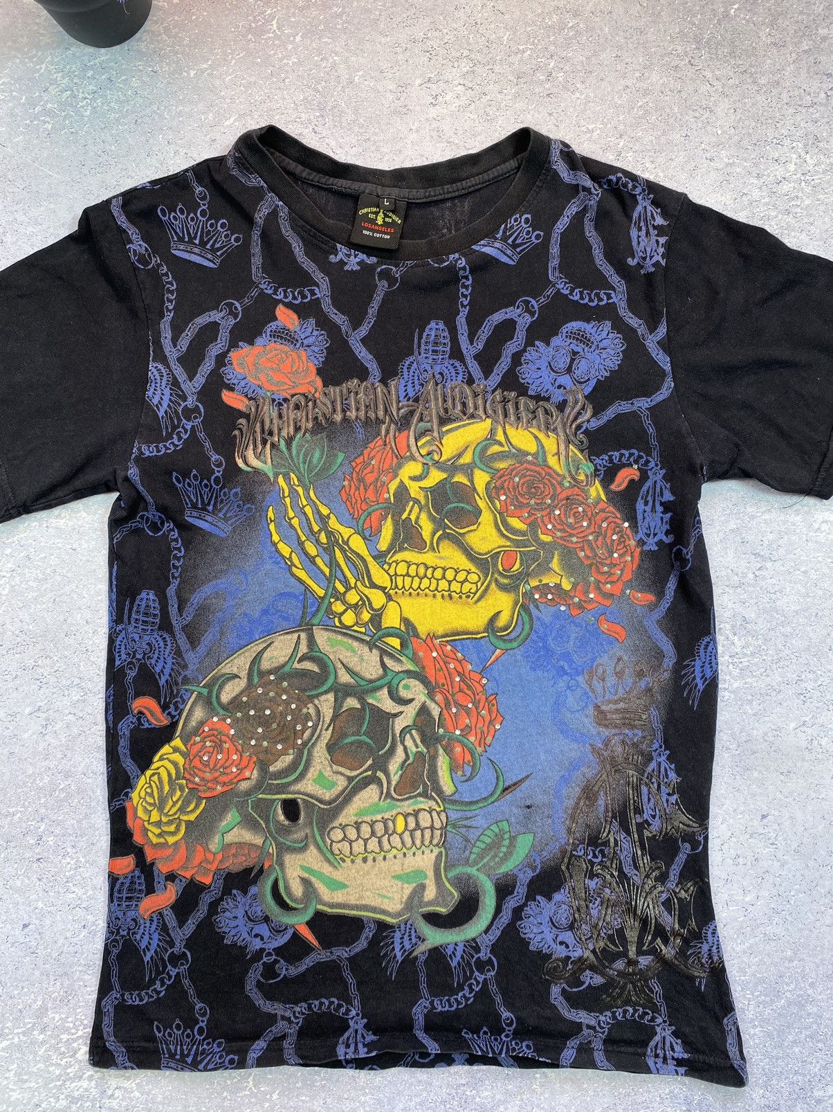 Christian Audigier × Japanese Brand Christian Audigier t-shirt with big logo Size US L / EU 52-54 / 3 - 3 Thumbnail