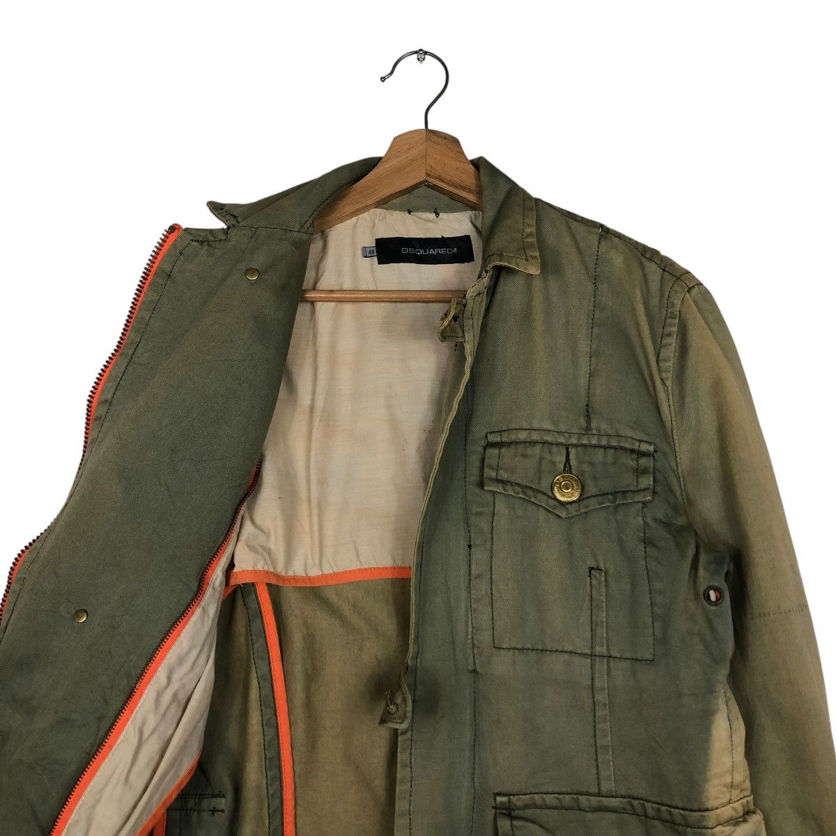 Japanese Brand 🔥VINTAGE CHORE BIKER JACKET DSQUARED2 ACID RUSTY DESIGN Size US S / EU 44-46 / 1 - 14 Thumbnail