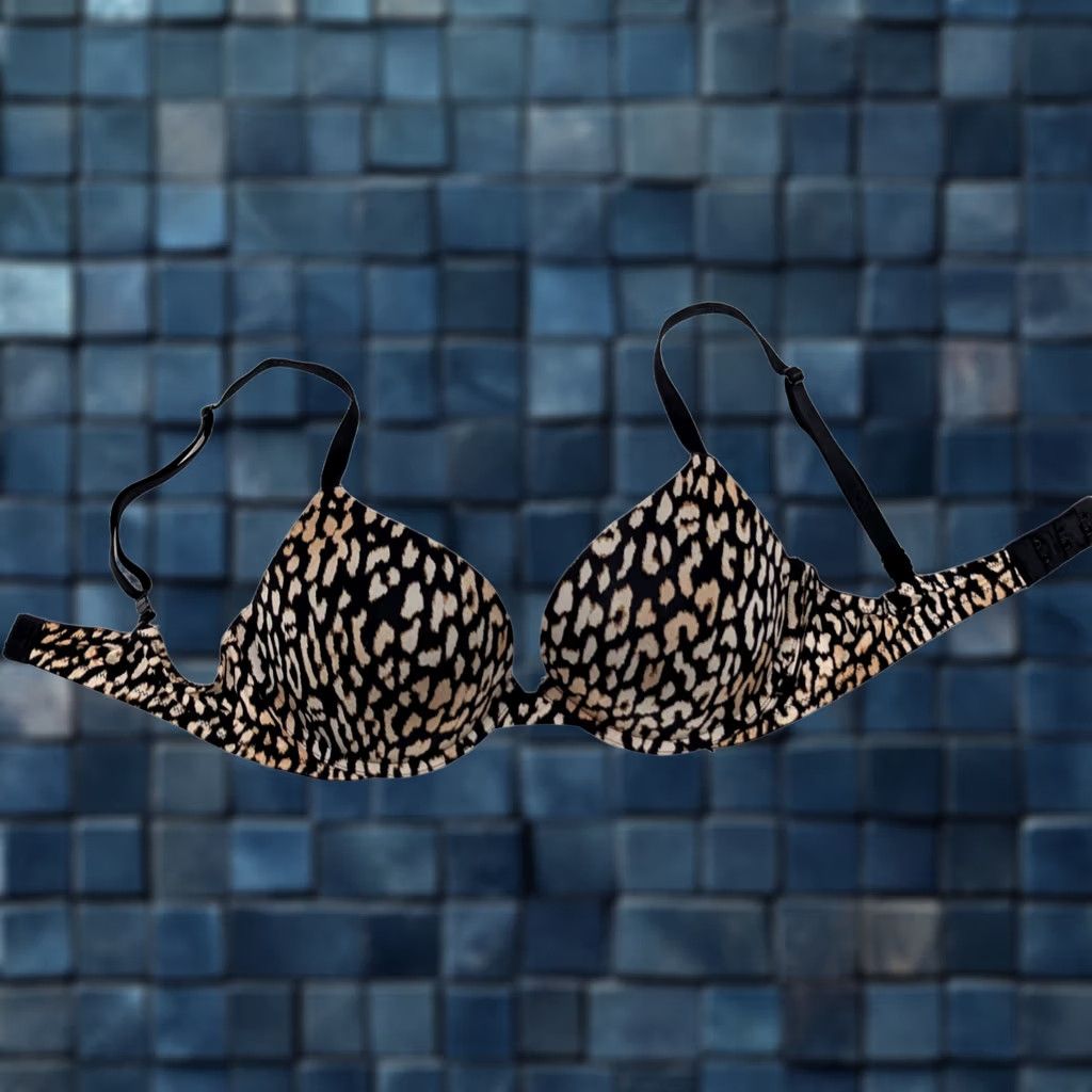 Victoria's Secret Victoria's Secret Leopard Push Up Bra Women 34D Underwire 406471 Black Yellow EUC Size ONE SIZE - 1 Thumbnail