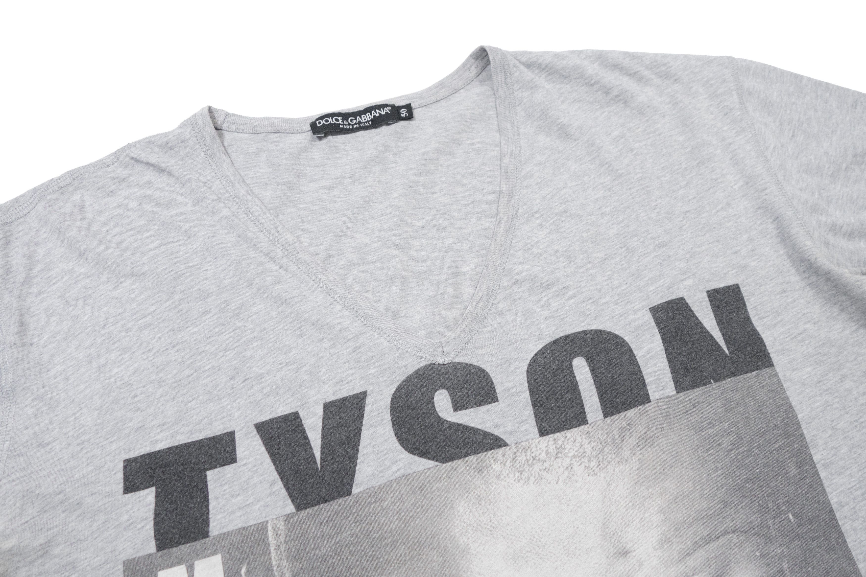 Dolce & Gabbana 00s Mike Tyson Photo Michael O'Neill Graphic V Neck T-Shirt Size US M / EU 48-50 / 2 - 4 Thumbnail